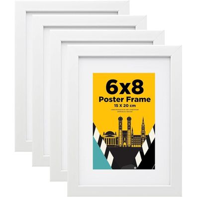 Egofine Bilderrahmen 15x20 cm 4er-Set Holzrahmen Acrylglas
