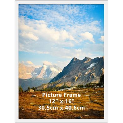 Großer Bilderrahmen 30x40 cm Weiß für Fotos und Bilder | Horizontale/Vertikale