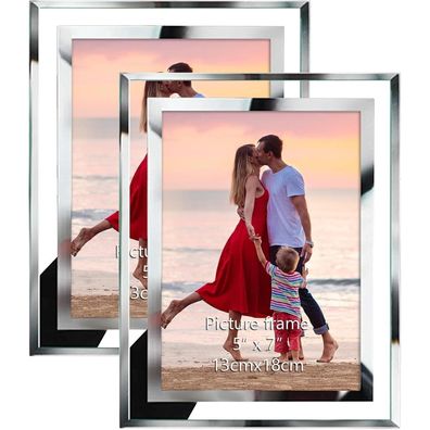 Bilderrahmen 13x18 Glas Hochzeit Fotorahmen 2er Set Plexiglas 18x23cm