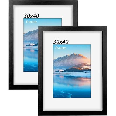 3er Set 30x40 cm Bilderrahmen Schwarz für A4, 12x16 Zoll Fotos