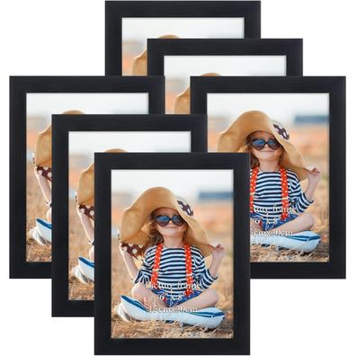 Schwarze Bilderrahmen Collage Set 15x20cm, Leicht und Dünn, Wand- und