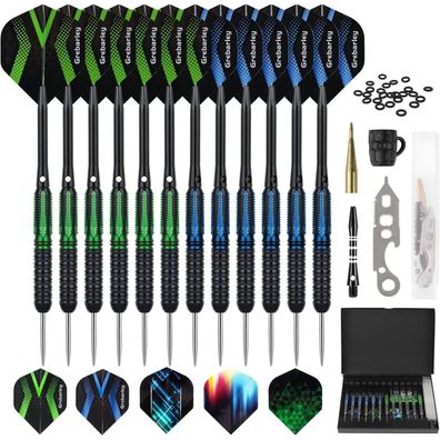 Dartpfeile Set Profi Steeldarts 20g 22g Aluminium Schaft 9 Flights 20 Orings