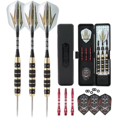 Cuesoul Steel Dartpfeile 20/23/26g Schwarz beschichtet ARCH-F1201 23g