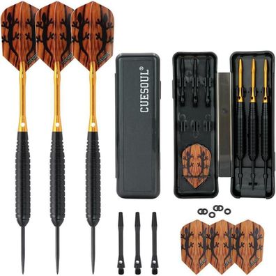 Steel Dartpfeile Schwarz 23g STBS051 Messing Fässer Aluminium Shafts