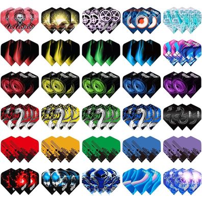 CyeeLife Dart Flights 90 Stück PET Standard zubehör für Soft/Steel Tip Darts