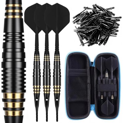 CyeeLife Softdartpfeile Set 3 Stück 18g Kunststoffspitze + 30 Spitzen + PU Tasche