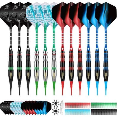 CyeeLife 12 Stück Soft Dartpfeile Set für Elektronische Dartscheibe