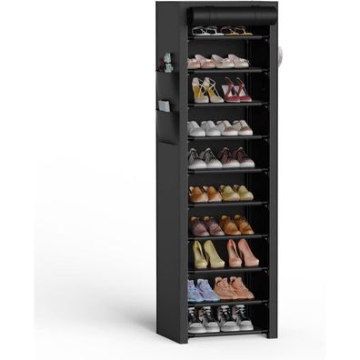 Schuhregal 10 Ebenen Staubdichter Überzug 20-22 Paar Schuhe Schuhständer Slim