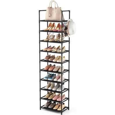 Schuhregal Organizer 10 Ebenen für 20-25 Paar Schuhe, Schuhschrank