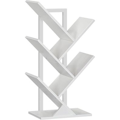 HOOBRO Standregal Baumform Bücherregal 4 Ebenen Heimbüro Aufbewahrung Wohnzimmer