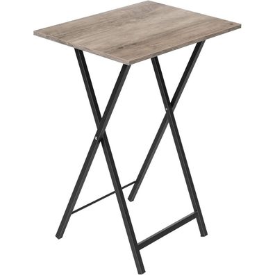 HOOBRO Beistelltisch Klappbar Tablett Tisch TV Tray Industriestil Greige-Schwarz