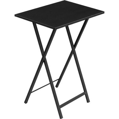 HOOBRO Beistelltisch Klappbar Tablett Tisch TV Tray Industriestil Schwarz