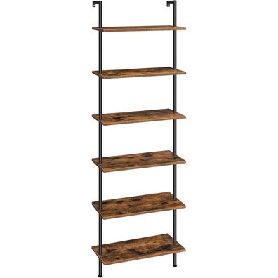 6-stöckiges DIY Bücherregal Industrie Leiterregal Spanplatten Standregal
