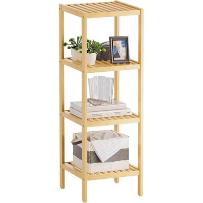 Bambusregal Badregal 4 Ebenen Organizer Wohnzimmer Küche Schlafzimmer Natur