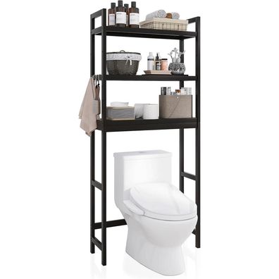 Bambus Badezimmer Aufbewahrung Regal WC Platzsparer 3-stufig verstellbar