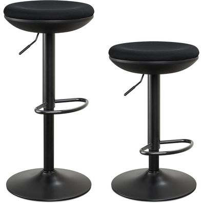 Ergonomischer Stehhocker höhenverstellbar 360° drehbar ohne Rückenlehne Schwarz