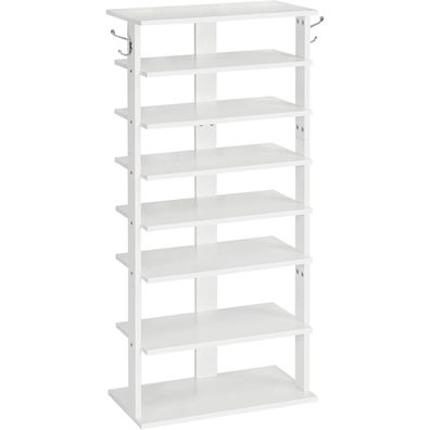Schuhregal 8-lagig Schuhablage 50 cm Schuhschrank Haken Ablagegestelle