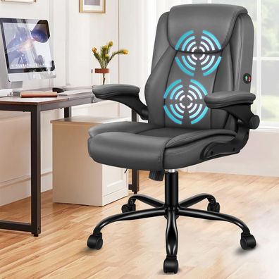 Alfordson Ergonomischer Massage Bürostuhl Mid Back Klappbare Armlehne Sgs Gaming