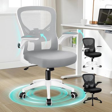 Ergonomischer Netz-Bürostuhl 3D-Armlehne Verstellbare Kopfstütze Fußstütze