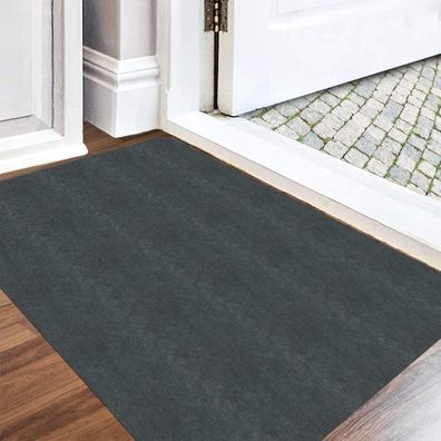 DFIONC Fußmatte innen waschbar Schmutzfangmatte Dunkelgrau 60x90 cm