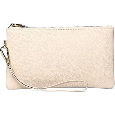 Sendefn Clutch Tasche Beige RFID Schutz in Lederoptik