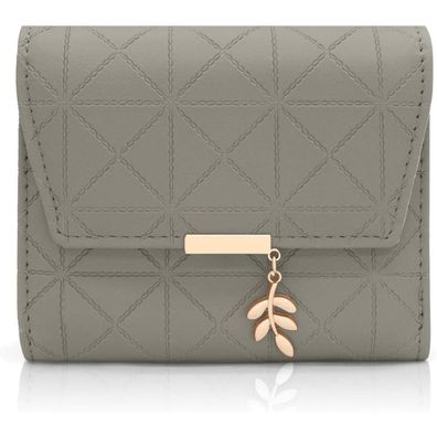 Kleine Damen Geldbörse Weiches Veganleder Brieftasche mit Münzfach Kartenfächer