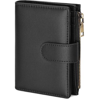 Gaekeao Damen Geldbörse Klein RFID Blockierung Reißverschluss Type-01schwarz
