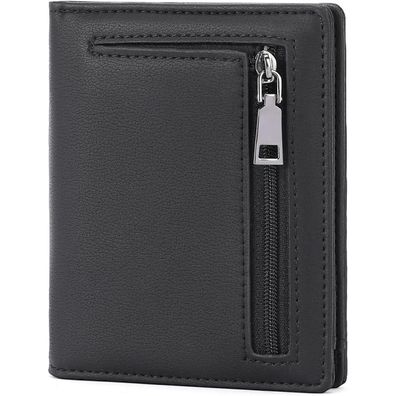 Geldbörse Herren Slim Wallet RFID Schutz Münzfach Portemonnaie Schwarz
