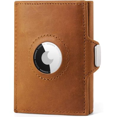 Dodensha Airtag Mini Geldbörse RFID-Schutz Portmonee Herren Slim Wallet