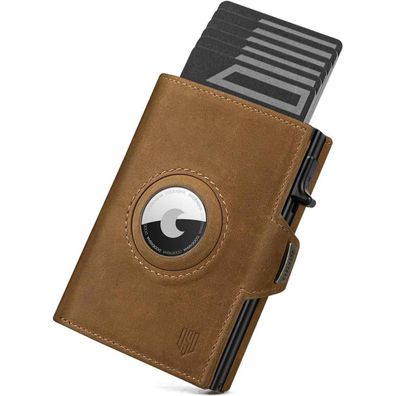 Dodensha Airtag Wallet Herren - RFID Slim Wallet mit Münzfach & Kartenetui
