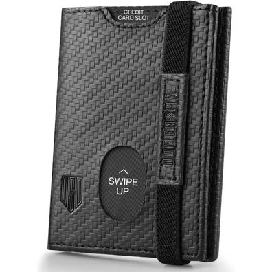 Dodensha Mini Geldbörse RFID-Schutz Herren Kartenetui Leder Slim Wallet