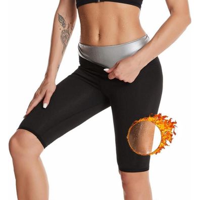 Sauna Thermo Shorts Damen Hot Sweat Leggings Bauch Weg Jogginghose XXL