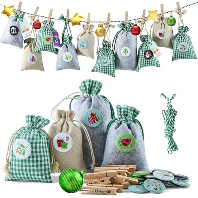 DIY Adventskalender Set 24x Geschenkbox Weihnachtskalenderanuts?my