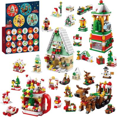 YeahBoom Adventskalender Weihnachtsbaum Bauklötze 24 Day Set Countdown Gift
