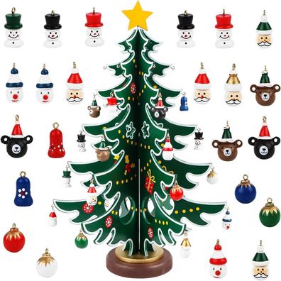 Adventskalender 2024 Weihnachtsbaum 28 Ornamenten 24 Tage Countdown Erwachsene