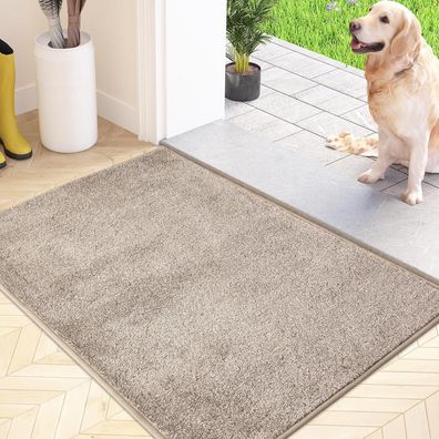 Fcsdetail Schmutzfangmatte 60x90 cm rutschfest Maschinenwaschbar Beige