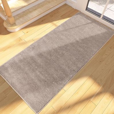 Schmutzfangmatte Innen 60x150cm rutschfest waschbar Fußmatte absorbierend Beige