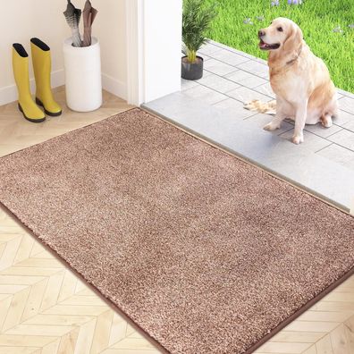 Fcsdetail Schmutzfangmatte 86x150cm Braun rutschfest waschbar saugfähig robust