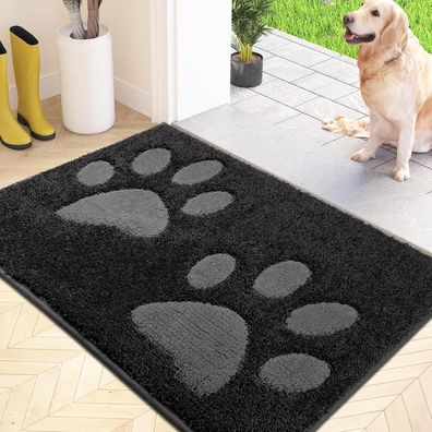 Schmutzfangmatte waschbar Fußmatte 60x90cm absorbierend rutschfest wasserdicht
