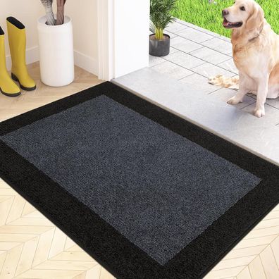 Schmutzfangmatte Innen 60x90cm rutschfeste Fußmatte waschbar Sauberlaufmatte