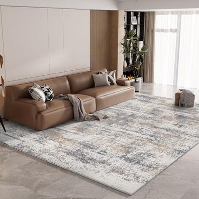 Vamcheer Teppich Wohnzimmer Flauschig 160x230 Blau Grau rutschfest