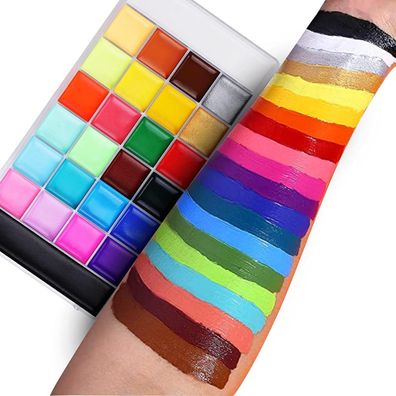 Lictin Face Bodypainting Farben Set 26 Wasserlösliche Farbe Karneval