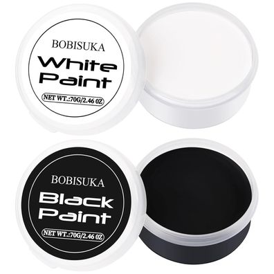 Bobisuka Körperfarben Schwarz Weiß 70g Kinderschminke Set wasserfest