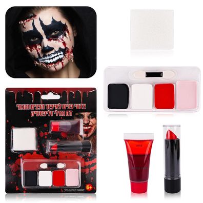 Halloween SFX Schminke Kit Kunstblut Schwarz Weiß Rot Gesicht Körperfarbe