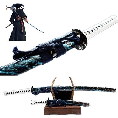 Katana Schwert handgeschmiedet hoher Manganstahl Samuraischwert Ghost of