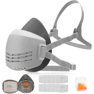Professionelle Atemschutzmaske mit Dualfilter für Farbe Staub Formaldehyd