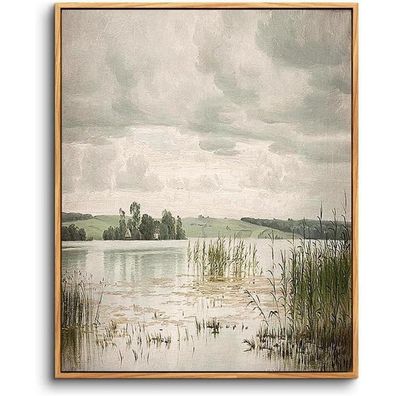 Vintage Leinwandbild mit Holzrahmen 20x25 cm Wohnzimmer Schlafzimmer Wanddeko