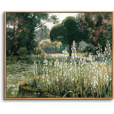 Vintage Leinwand Bilder mit Holzrahmen 30x40 cm Natur Landschaft Kunstdruck