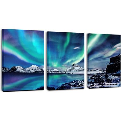 Bilder Aurora Borealis Nordlicht Norwegen 40x30 Leinwand