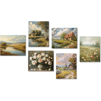 Vintage Französischer Landhausstil Leinwand Bilder Rustikale Botanische Poster